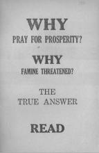 Praying for prosperity